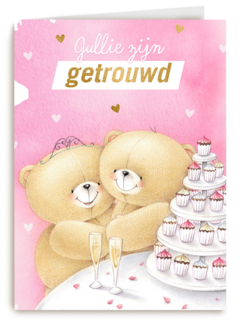 Trouwkaart Forever Friends Jullie zijn getrouwd