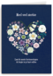 Condoleance kaart hart met bloemen