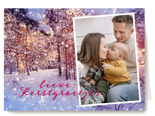Fotokaart Kerst lieve Kerstgroetjes