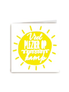 Op kamp kaart zon Veel plezier op kamp