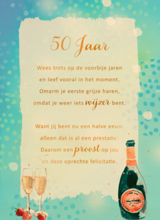 Verjaardagskaart 50 jaar More than Words