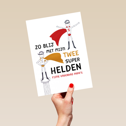 vaderdag kaart hip 2 superhelden