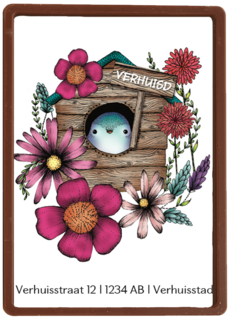 verhuisbericht vogelhuis