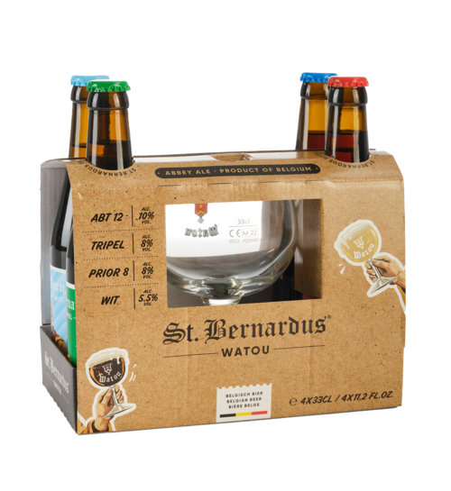 St. Bernardus met glas cadeaupakket