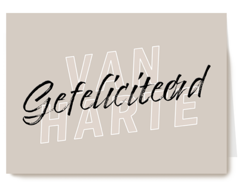 van harte gefeliciteerd met deze stijlvolle kaart
