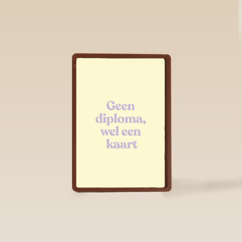 Gezakt kaart Geen diploma wel een kaart