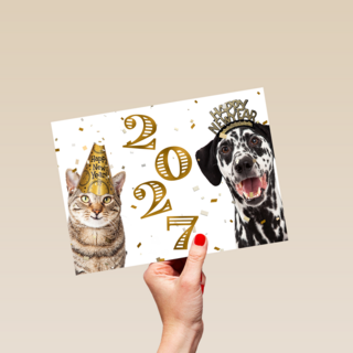Happy New Year 2027 Hond En Kat