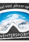schoolbord heel veel plezier op wintersport