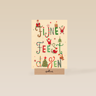 Kerstkaart turnowsk fijne feestdagen