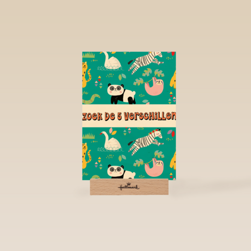 Kinderkaart Zoek de 5 verschillen