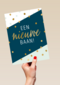 nieuwe baan kaart confetti gouden tekst
