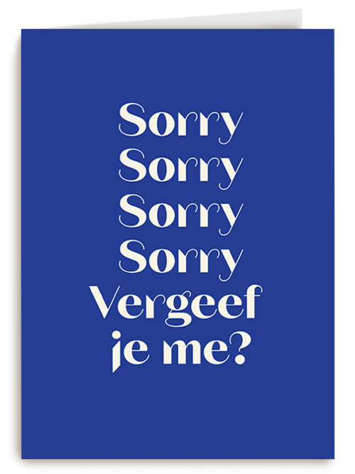 Kaart | Sorry | Andc Sorry Vergeef Je Me