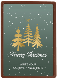 Kerstkaart zakelijk Gouden kerstbomen Aanpasbare tekst