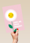 Bedanktkaart juf Lieve juf super bedankt bloem