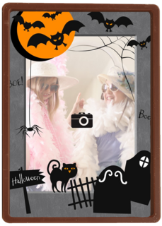 fotokaart halloween begraafplaats