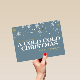 Kerstkaart grappig cold cold Christmas