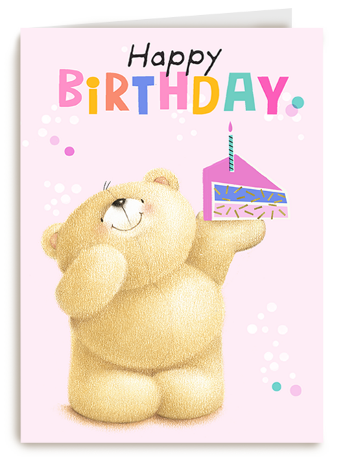 Forever Friends Happy Birthday cake pink