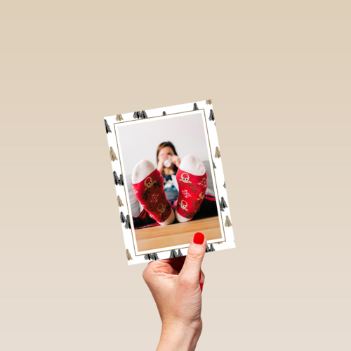 fotokaart met kerstsokken