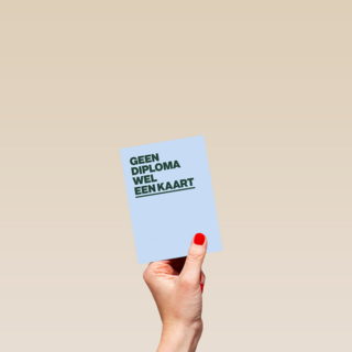Gezakt kaart Geen diploma wel een kaart