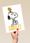 Verjaardagskaart Snoopy smile