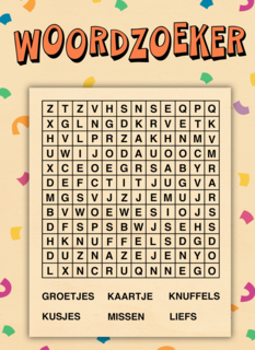 kaart voor kinderen woordzoeker spelletje corona quarantaine