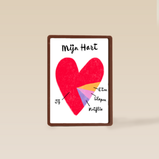 Mijn hart bestaat uit eten slapen en jij