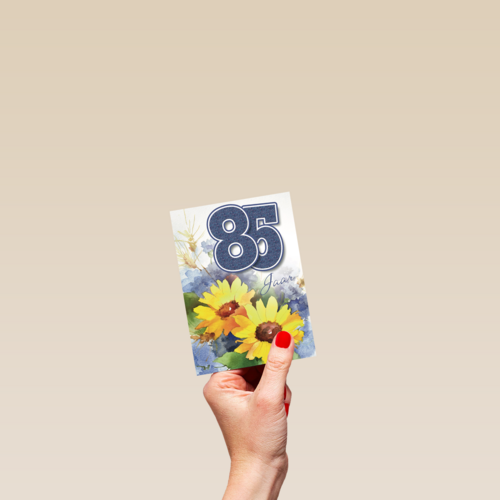 verjaardag leeftijden zonnebloemen 85