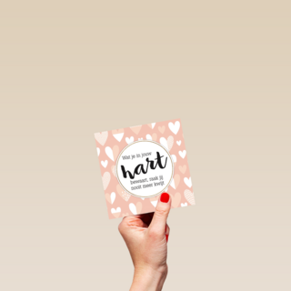 in je hart raak je het nooit meer kwijt kaart