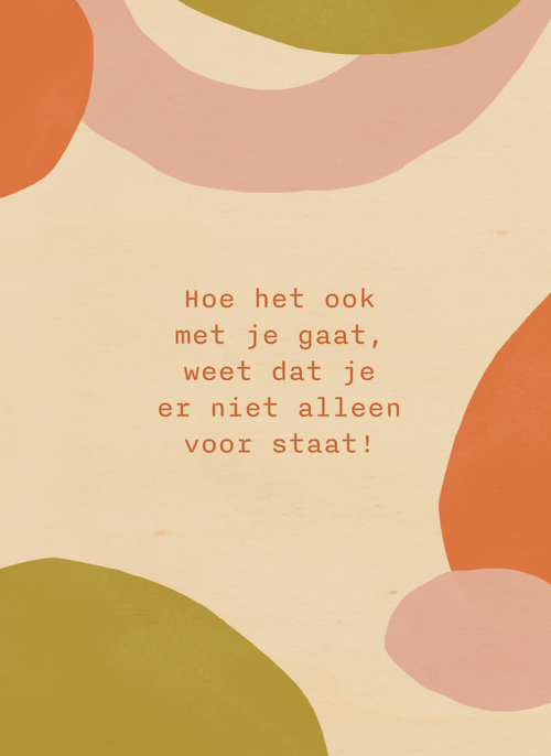 Houten Kaart Beterschapskaarten Ernstig Ziek | Houten Kaart Hallmark | Beterschapskaarten Ernstig Ziek | Hoe Het Ook Met Je Gaat Weet Dat