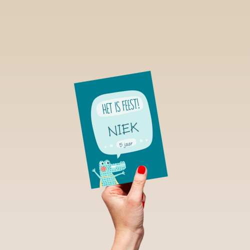 een feestelijke krokodil