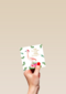 Kerstkaart hip Flamingo met kerstmuts