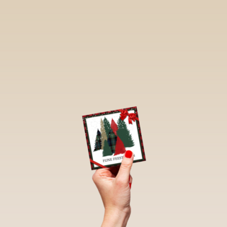 Kerstkaart klassiek kerstbomen