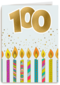 Verjaardagskaart 100 jaar met kaarsjes