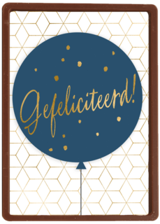 Verjaardagskaart man hip Ballon met gefeliciteerd