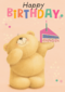 Forever Friends Happy Birthday cake pink