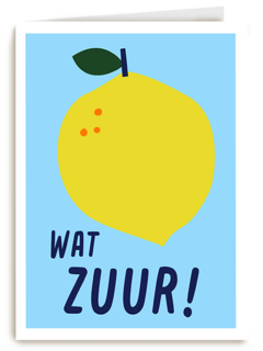 Hart onder de riem kaart wat zuur