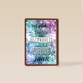 nieuwjaarskaart klassiek veel liefde en gezondheid