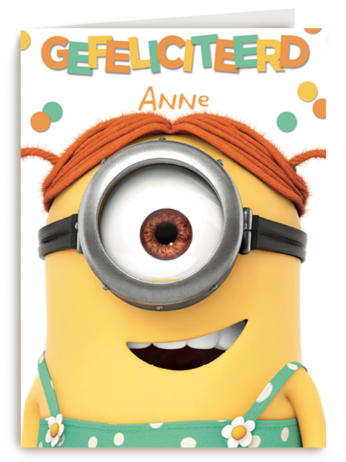 Despicable Me minion carl meisje gefeliciteerd