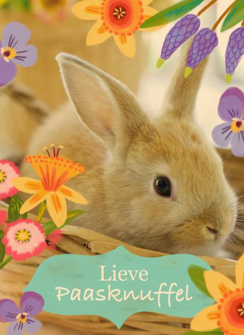 Houten Kaart Pasen | Hallmark | Houten Kaart Hallmark | Pasen | Lieve Paasknuffel