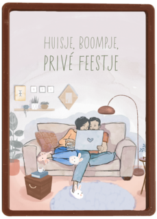 samenwonen kaart huisje boompje prive feestje