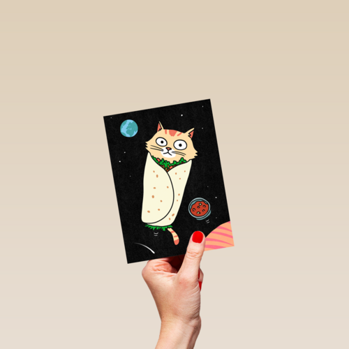 Grappige verjaardagskaart Purrito