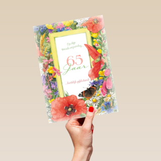 vijfenzestig jaar met bloemen