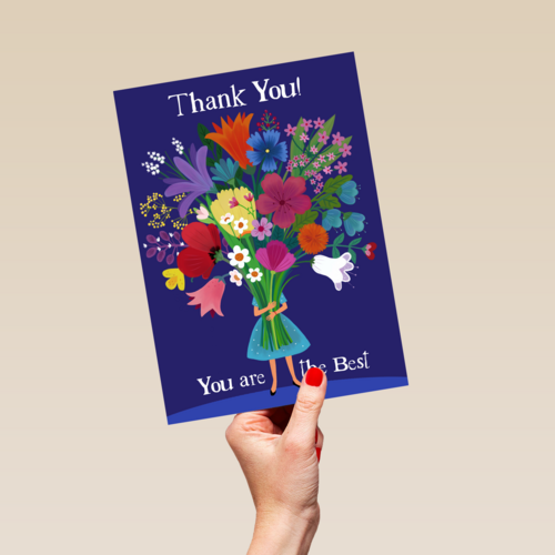 Bedankt kaart Ylva Svensson bloemen
