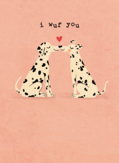 Valentijnskaart Grappig I wuf you