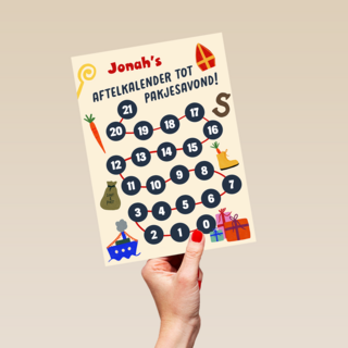 Sinterklaas Aftelkalender Tot Pakjesavond