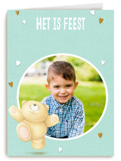 het is feest met een forever friends fotokaart