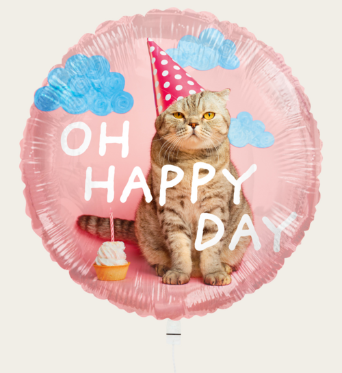 Ballon Cat Oh Happy Day Multi