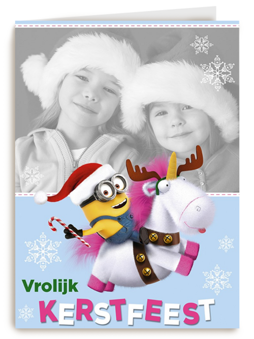 minion kerstkaart vrolijk kerstfeest
