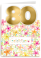 een bloemrijke verjaardagskaart voor 80 jaar