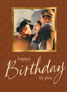 Verjaardag kaart foto stijlvol happy birthday to you